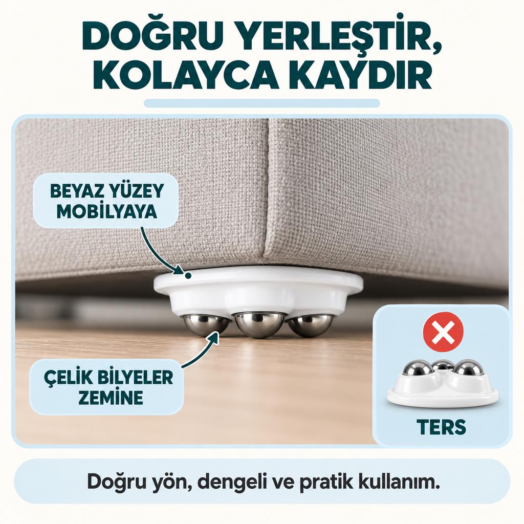 Evmovo Roll 360™ Dönen Eşya Kaydırma Aparatı